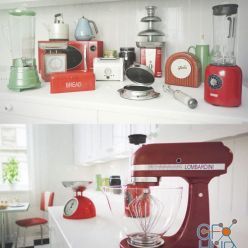 3D model Evermotion – Archmodels vol. 143 – Retro Kitchen Appliances