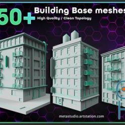 3D model ArtStation – 50 Building Base Mesh