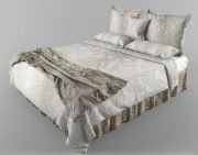 3D model Bedclothes in gray-beige color