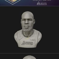 3D model Lebron James Bust in Lakers jersey Ready – 3D Print