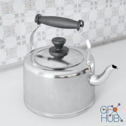 3D model Silver kettle