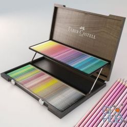 3D model Faber-Castell pencils set