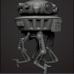3D model Probe Droid from Star Wars PBR