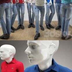 3D model Mannequins man LACOSTE