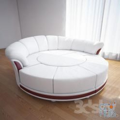 3D model Round sofa (max, obj, tex)