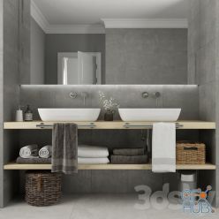 3D model Furniture and decor for WC 9