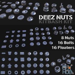 3D model Gumroad – Deez Nuts Kitbash Kit (3dsmax and OBJ)
