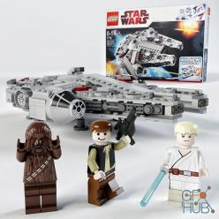 3D model Midi-scale Millennium Falcon Lego Star Wars