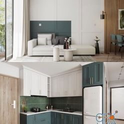3D model Interior Apartment Scene Sketchup by Nguyen Van Tuyen