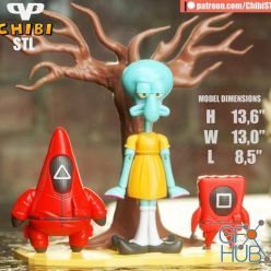 3D model Squid Game x Spongebob Chibi – 3D Print