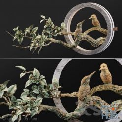 3D model Birds lights alcedo atthis (Vray, Corona)