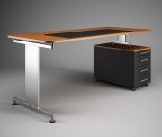 3D model Writing desk with metal leg