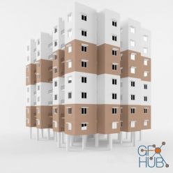 3D model 3BHK Apartment (max 2011, 2014)