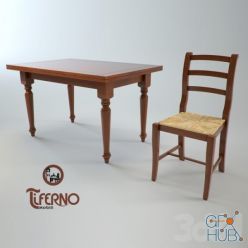 3D model Tiferno mobili Table 2462 & Chair 2504