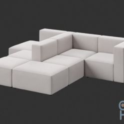 3D model Sofa EC1 Modular 001