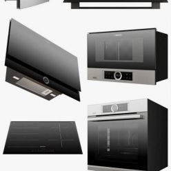 3D model Bosch series 8 kitchen appliances set