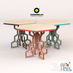 3D model Coffee table Honeycomb