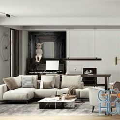 3D model Living room set 33