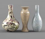 3D model Three ceramic vases