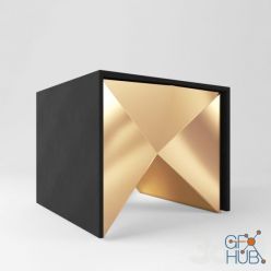 3D model Nova leather side table CB2