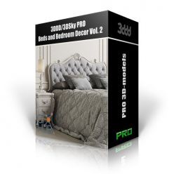 3D model 3DDD/3DSky PRO Beds and Bedroom Decor Vol. 2