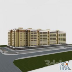 3D model Residential ten-storey house (max, fbx)