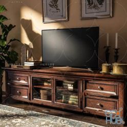 3D model 57 Wooden Tv Stand