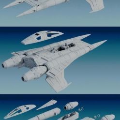 3D model Buck Rogers StarFigther Thunder Fighter – 3D Print