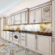 3D model Classical kitchen ivory