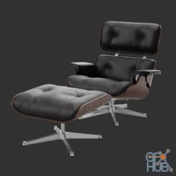 3D model Armchair Ottoman Vitra