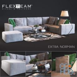 3D model Extra Norman sofa by Flexteam