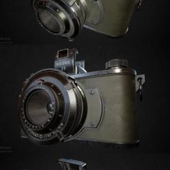 3D model US Army Kodak Camera PBR