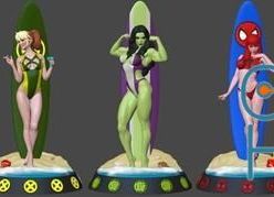 3D model ﻿Surfer Girls – 3D Print