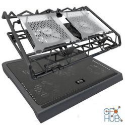 3D model 4 laptop coolers (max)