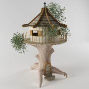 3D model Game house on the tree