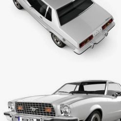 3D model Ford Mustang coupe 1974