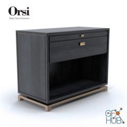 3D model Orsi Bronze bedside table XI