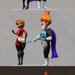 3D model Hero girl and Villain – 3D Print