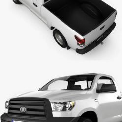 3D model Toyota Tundra Regular Cab 2011