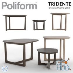 3D model Poliform Tridente Table Set