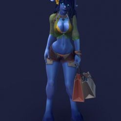3D model Iva and Summertime Draenei v2 and Warcraft Draenei Fanart – 3D Print