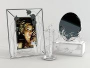 3D model Art Deco style mirror and photo