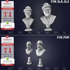 3D model Laurel and Hardy Busts – 3D Print