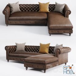 3D model Corner Sofa Chester Alberta Salotti