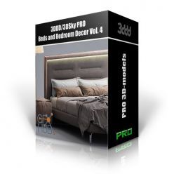 3D model 3DDD/3DSky PRO Beds and Bedroom Decor Vol. 4