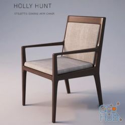 3D model Stiletto dining chair HOLLY HUNT