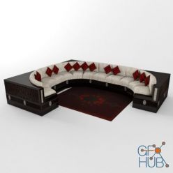 3D model Arabic Seating