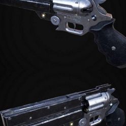 3D model Long Colt Revolver PBR