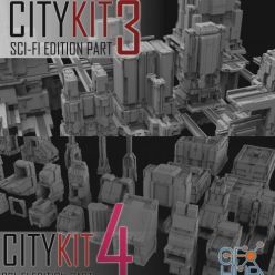 3D model ArtStation Marketplace – CityKit Sci-Fi Edition Part 3 + Part 4