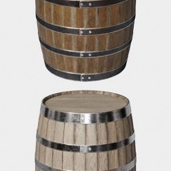 3D model Wooden barrels